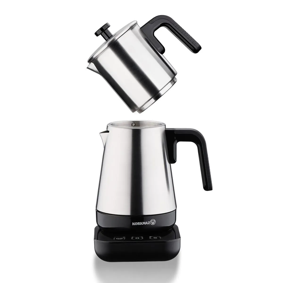 Korkmaz Moderna Electric Teapot GreySatin 1.3 lt A850-01_2 Korkmaz Moderna Electric Teapot GreySatin 1.3 lt A850-01_2